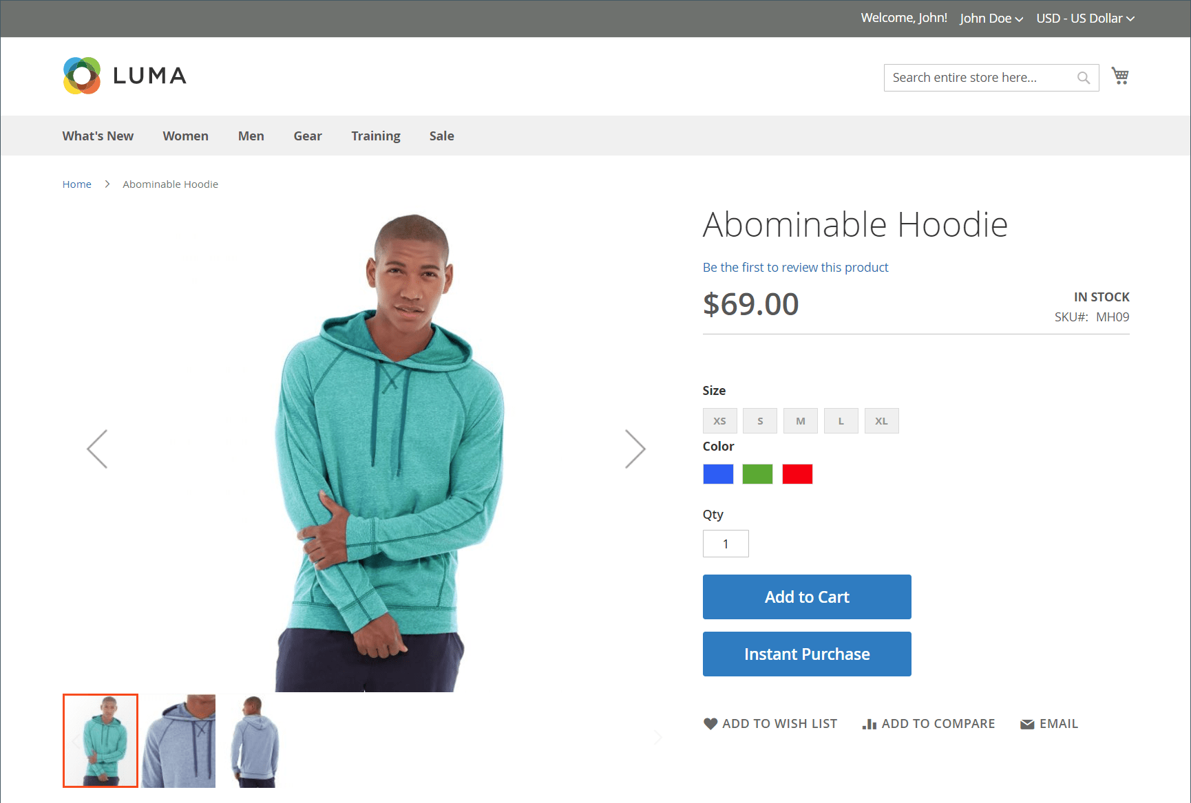Magento instant purchasing